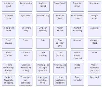 About question types About question types